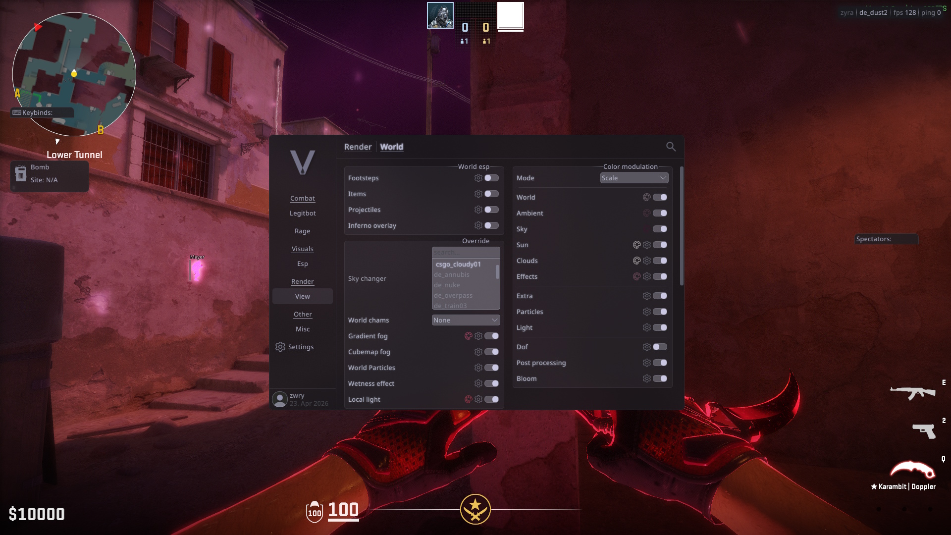 Menu preview
